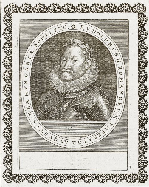 Kaiser Rudolf II aus: Theatrum Europaeum, Band I, 3. Aufl., Frankfurt am Main: M. Merian, 1662. - Exemplar der Universittsbibliothek Augsburg, Sign. 02/IV.13.2.26-1